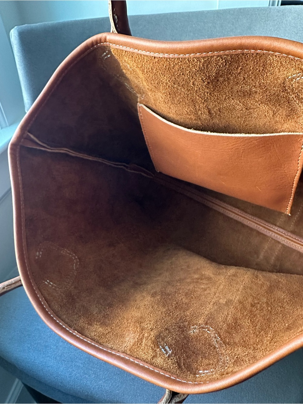 Forest bound LEATHER PASSENGER TOTE IN BROWN - Picture 5 of 11